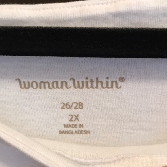 Woman Within classic white boat neck top ⚓️ - Picture 2 of 2